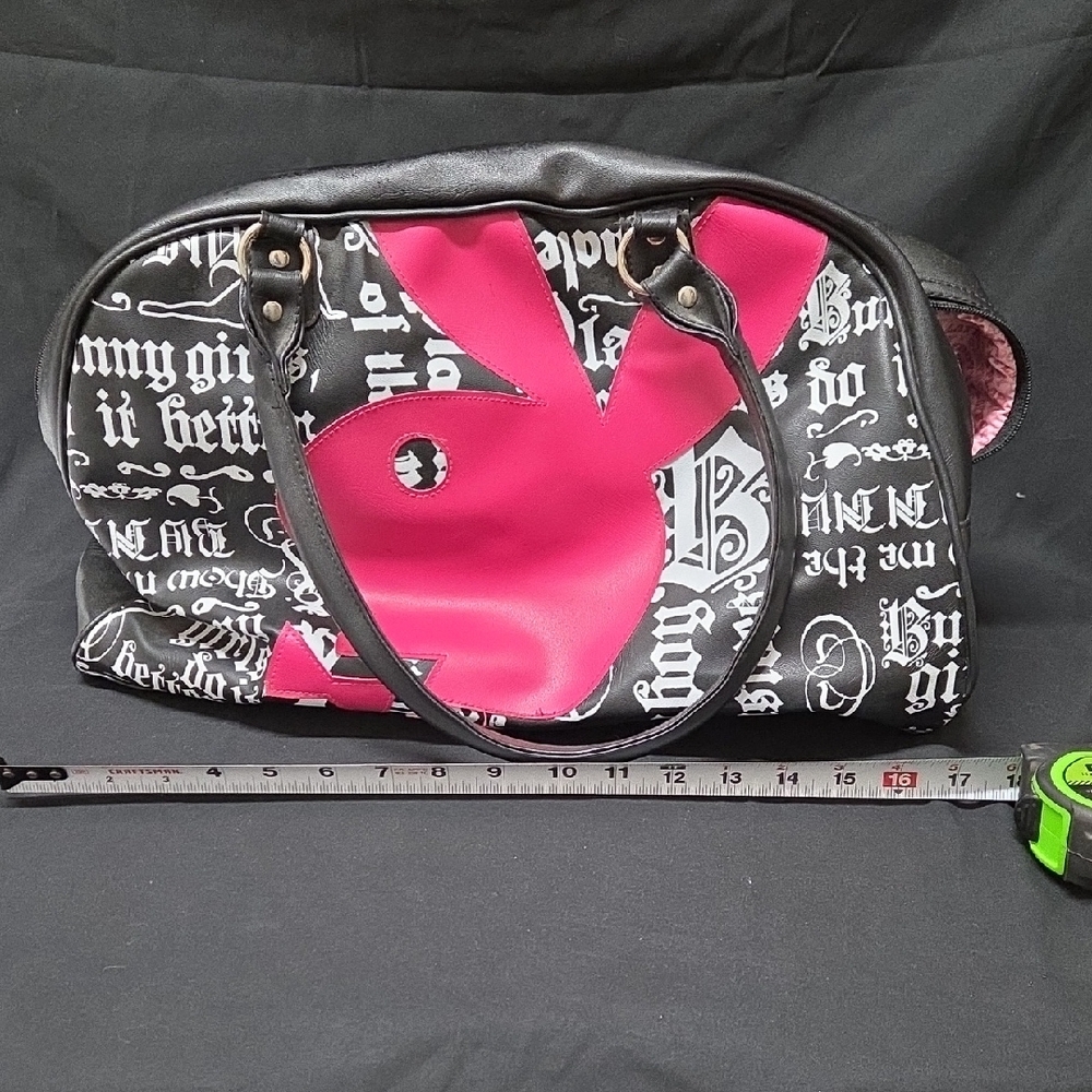 PLAYBOY Black and Pink Shoulder Bag